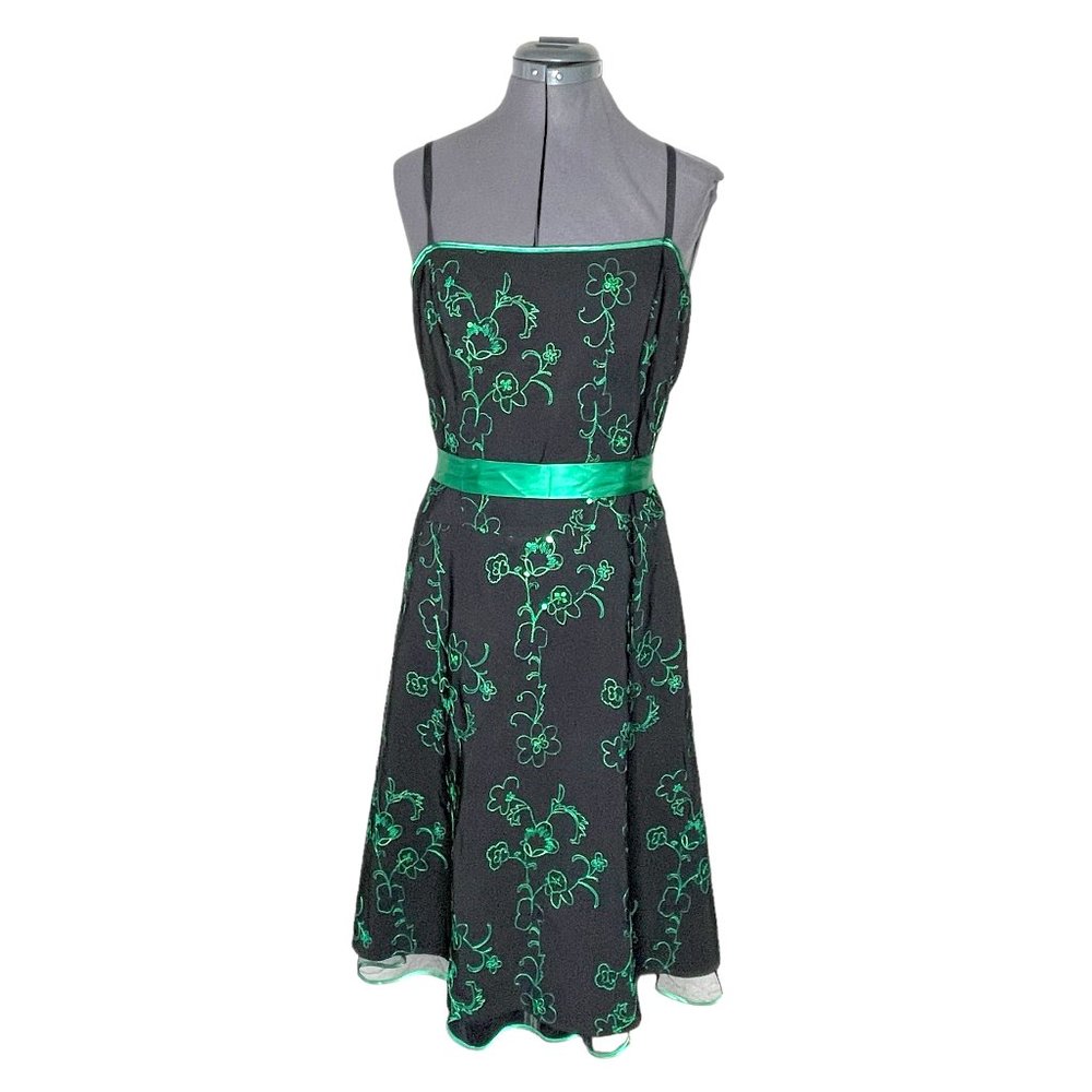 Steppin Out Green Sequence Dress Plus Size